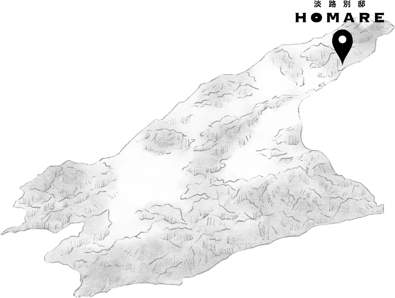 淡路別邸HOMARE所在地
